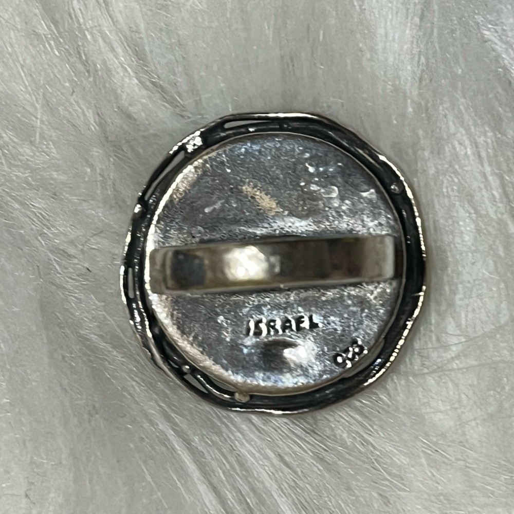 Israel Sterling Mother Of Pearl Ring - Picture 4 of 16